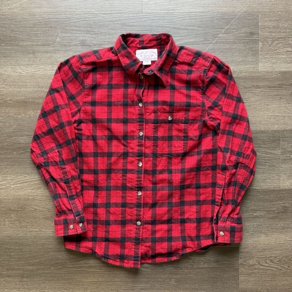 CC Filson Women's Alaskan Guide Shirt Red Plaid Soft Button‎ Down Women's Medium